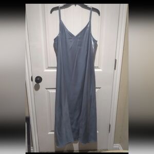 MSK Shimmering Ice Blue Slip Dress Sz XL